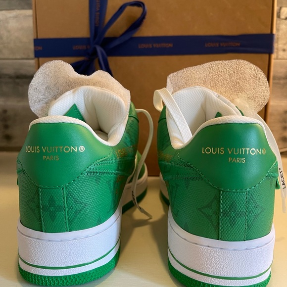 💚New!! Extremely RARE Louis Vuitton x Nike Air Forces! Green men’s size 9💚 - Picture 5 of 11